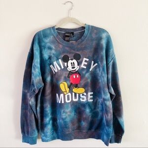 Disney Mickey Mouse Tie-Dye Vintage Sweatshirt Top